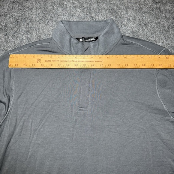 Travis Mathew Newport 1/4 Zip Fleece Mens Large Shade Gray Golf Embroidered NEW - Picture 9 of 14